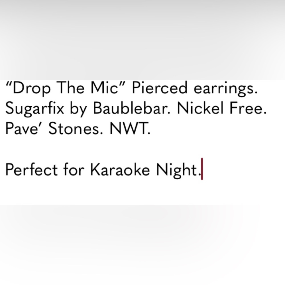 ❌❌SOLD OUT❌❌🆕 “Drop The Mic” Earrings by Sugarfix/Baublebar - Picture 5 of 5